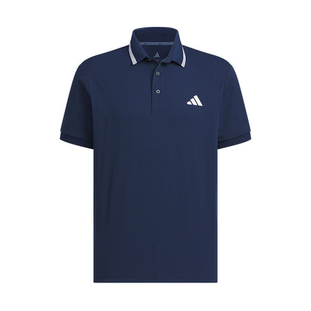 ADIDAS 3-Stripes Ribbed Men's Polo (Navy)