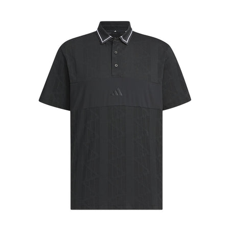 ADIDAS Badge of Sport Jacquard Logo Men's Polo (Black)