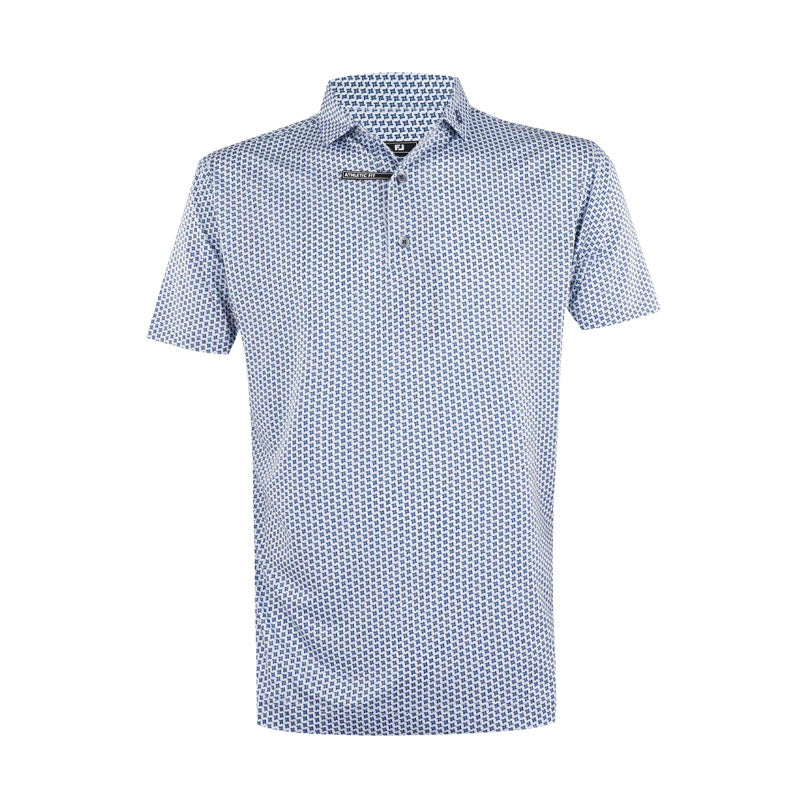 FOOTJOY Houndstooth Geo Lisle Men's Polo (White)