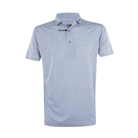 FOOTJOY Houndstooth Geo Lisle Men's Polo (White)