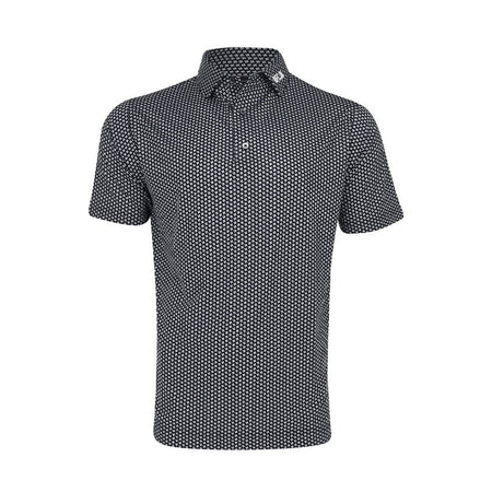 FOOTJOY Houndstooth Geo Lisle Men's Polo (Black)