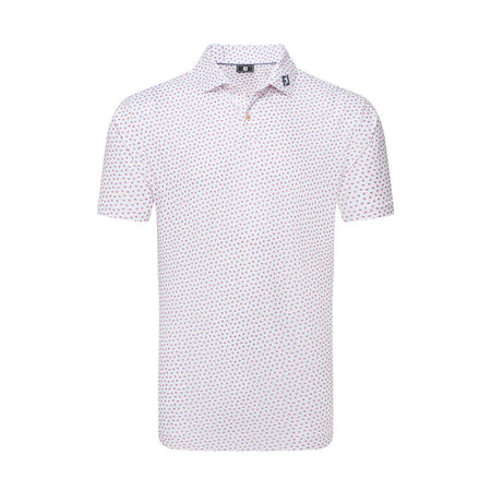 FOOTJOY Bounce Lisle Men's Polo (White/Red)