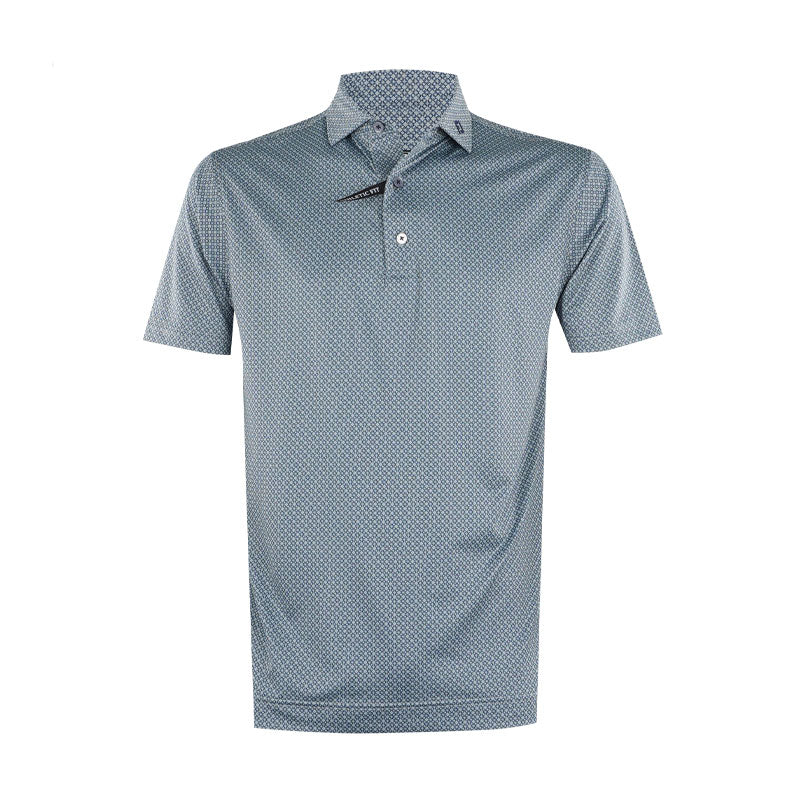 FOOTJOY Loop Print Lisle Men's Polo (Grey)