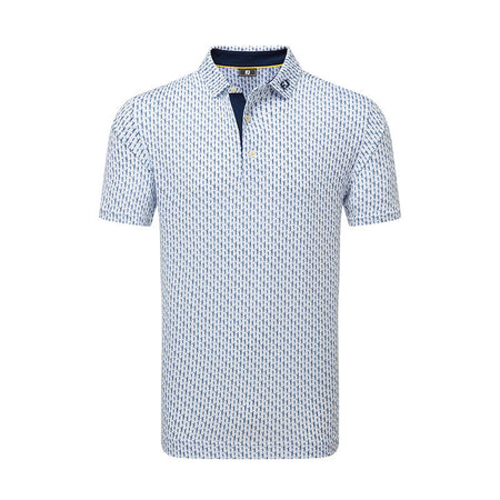 FOOTJOY Figure Print Lisle Men's Polo (Navy)