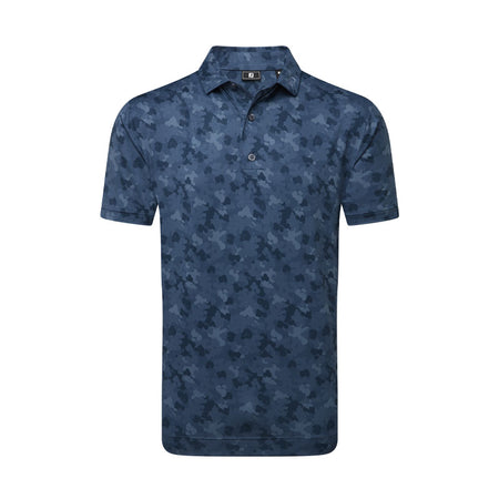 FOOTJOY Leaf Camo Lisle Men's Polo (Blue)