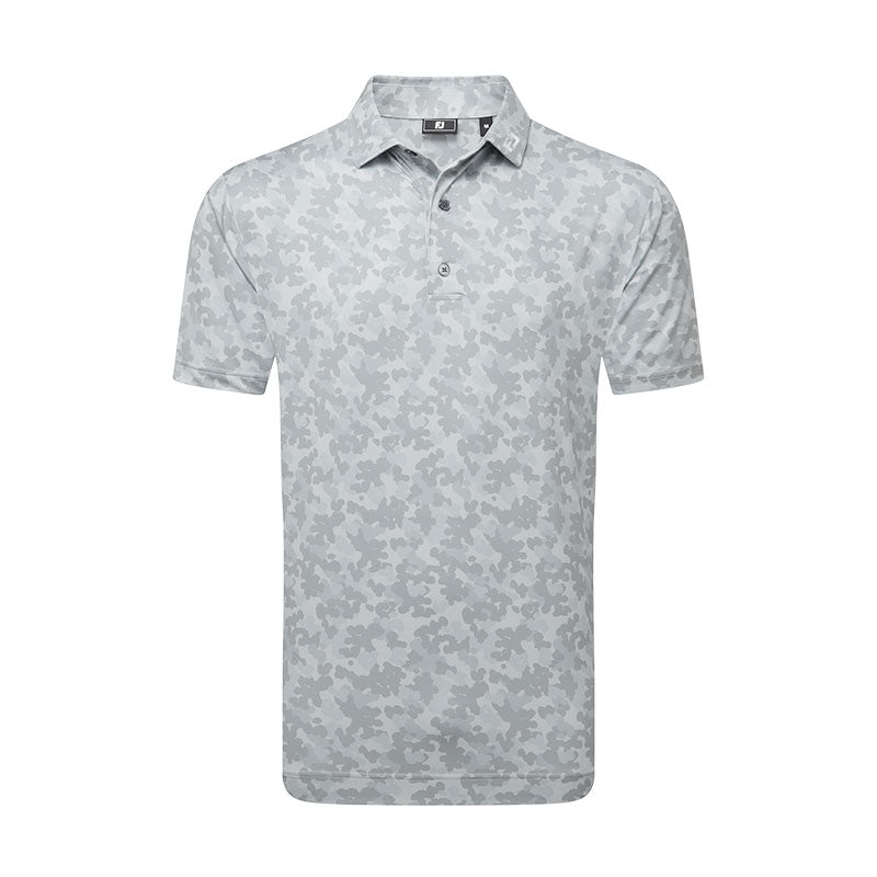 FOOTJOY Leaf Camo Lisle Men's Polo (Grey)