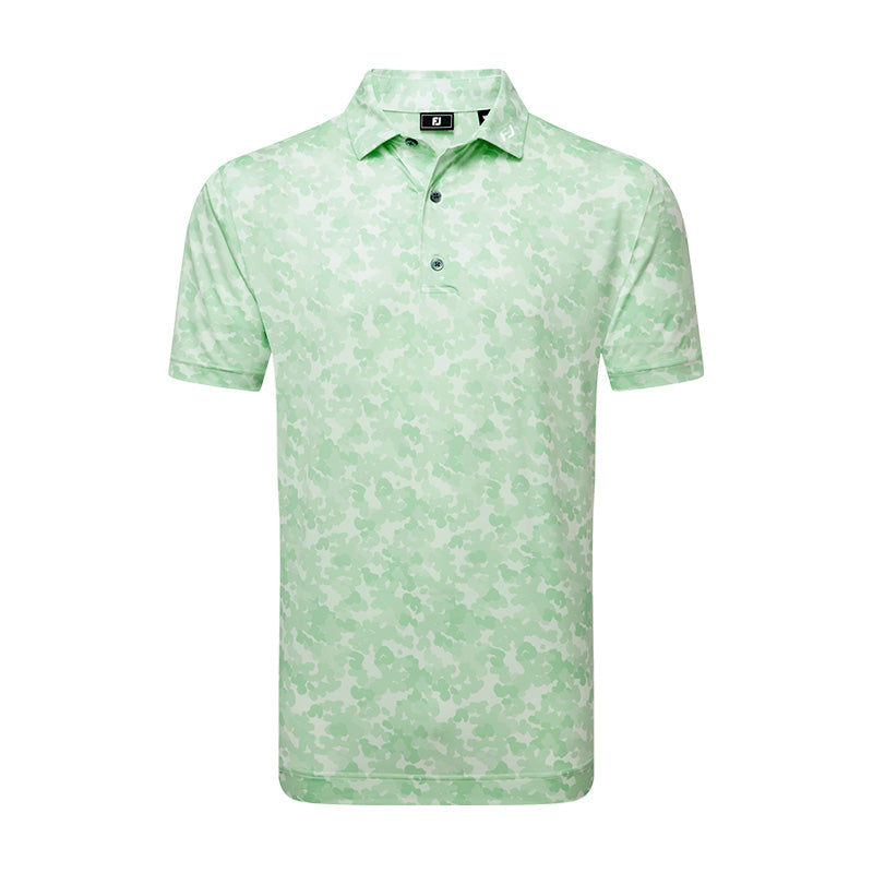 FOOTJOY Leaf Camo Lisle Men's Polo (Green)