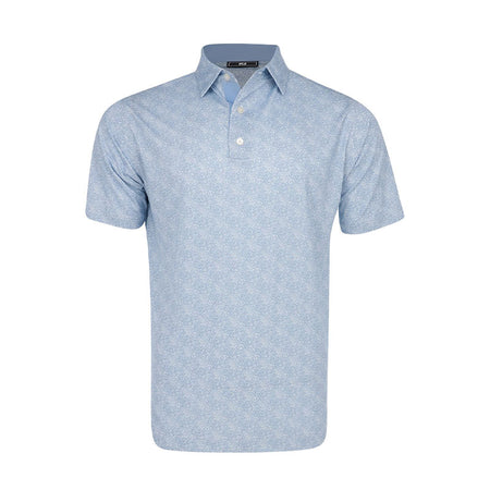 FOOTJOY Speckle Lisle Men's Polo (Blue)