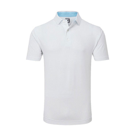 FOOTJOY Stretch Lisle Dot Print Men's Polo (White)