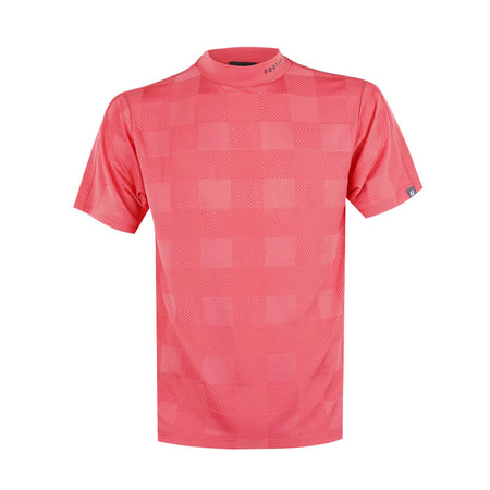 FOOTJOY Checkered Jacquard Men's Mock Shirt (Red)