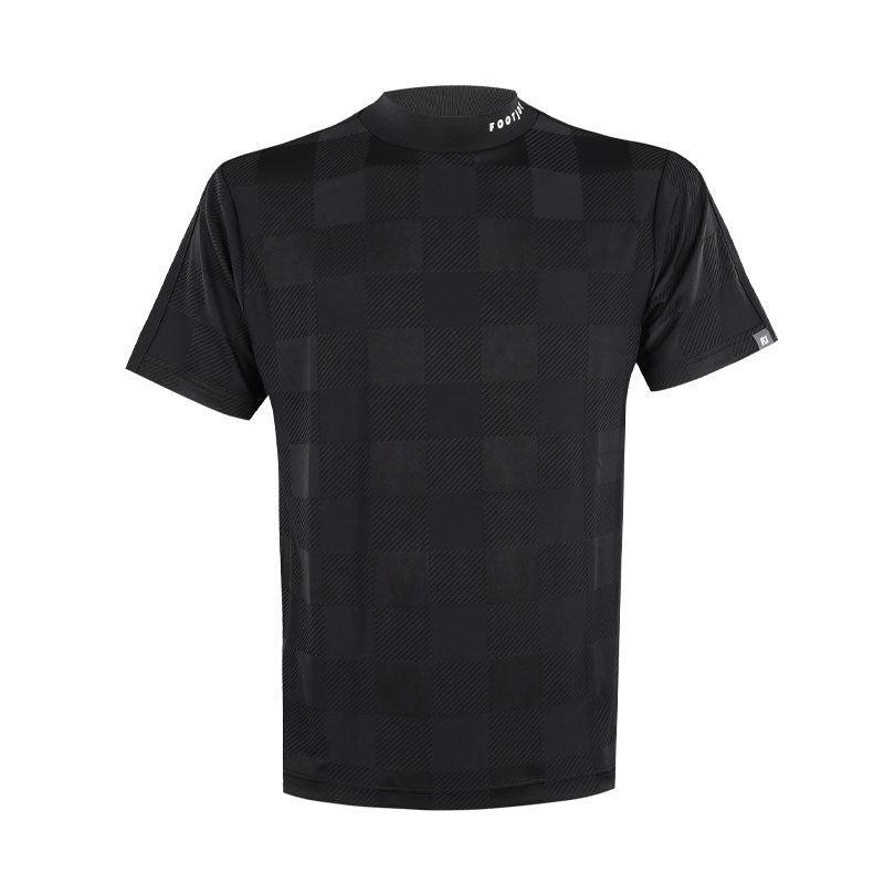FOOTJOY Checkered Jacquard Men's Mock Shirt (Black)