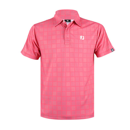FOOTJOY Japan Checkered Snap Button Men's Polo (Pink)
