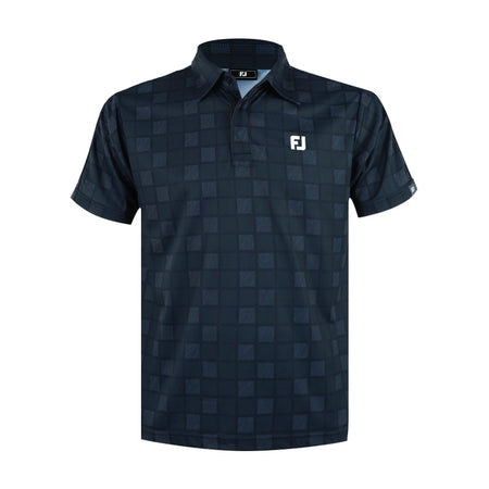 FOOTJOY Japan Checkered Snap Button Men's Polo (Navy)
