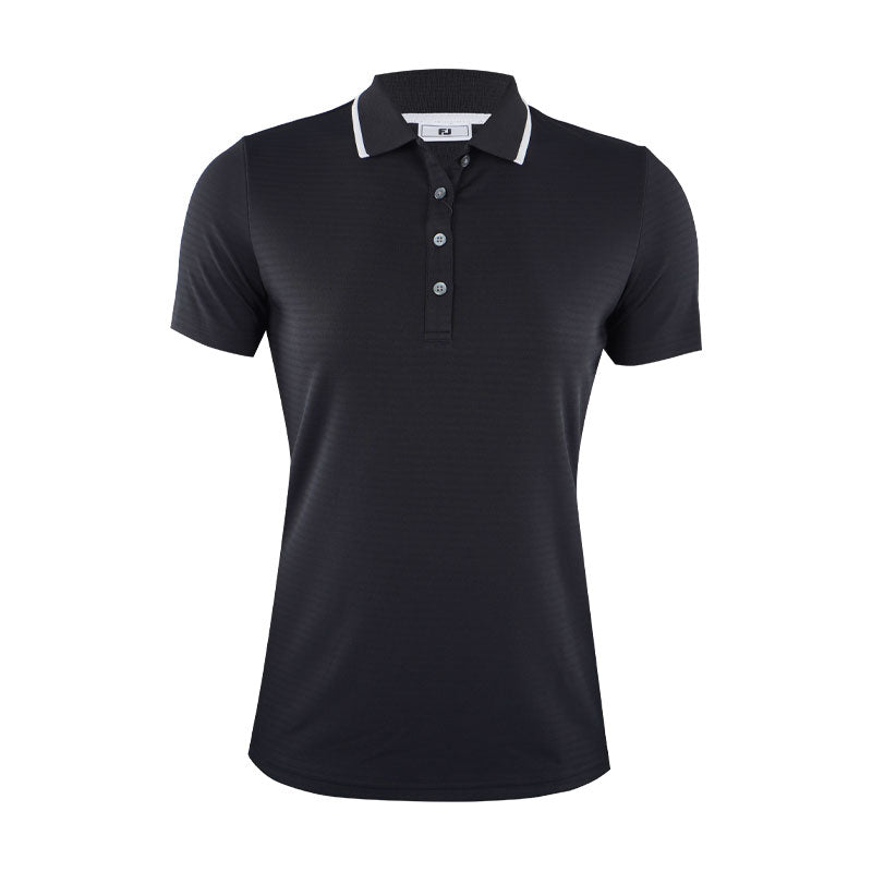 FOOTJOY Tipped Collar Women's Polo (Black)
