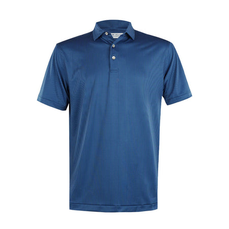 PETER MILLAR Gingham Men's Performance Jersey Polo (Navy)