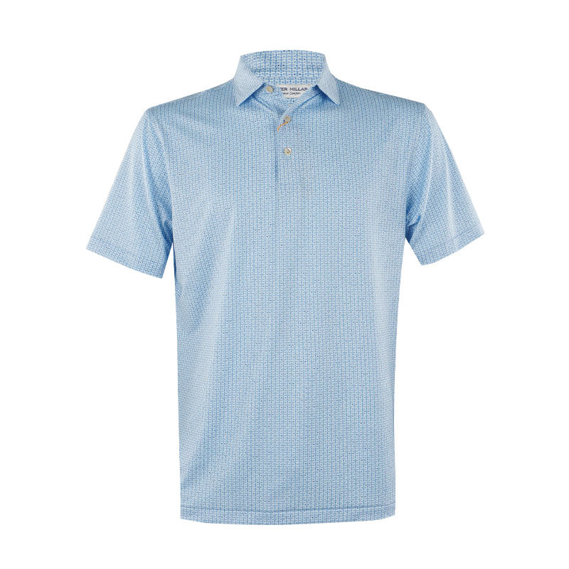 PETER MILLAR First In Flight Men's Performance Jersey Polo (Pale Blue)