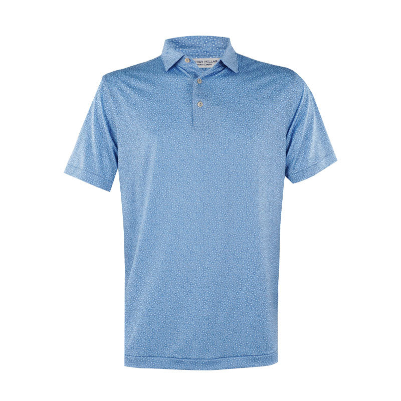 PETER MILLAR Bristol Floral Men's Polo (Blue Fade)