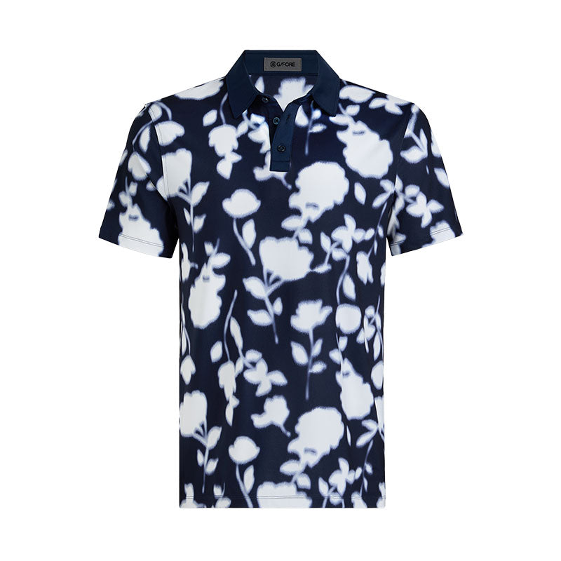 GFORE Blur Floral Men's Tech Jersey Polo (Twilight)