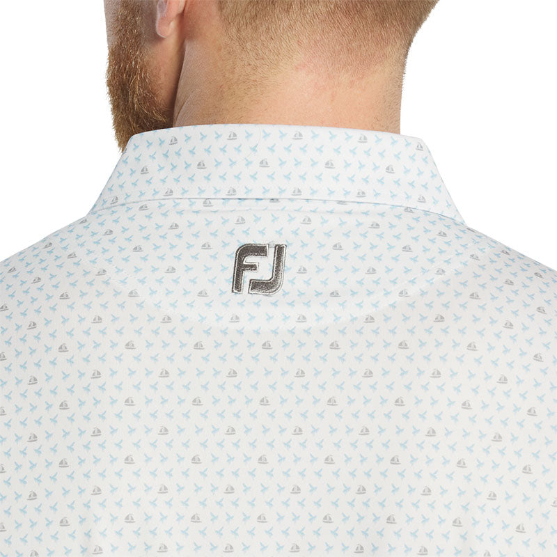 FOOTJOY Flying Wasp Lisle Men?s Polo (White)