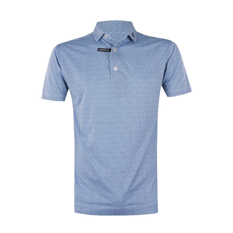 FOOTJOY Pinwheel Print Lisle Men's Polo (Navy)