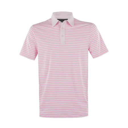 GFORE Feeder Stripe Men's Tech Jersey Polo (Blush)