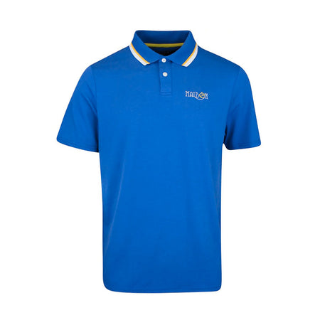 MALBON GOLF Grasse Men's Pique Polo (Blue)