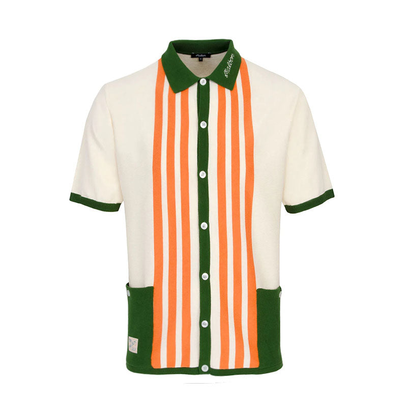 MALBON GOLF Gabbiano Knit Men's Polo (Ivory)