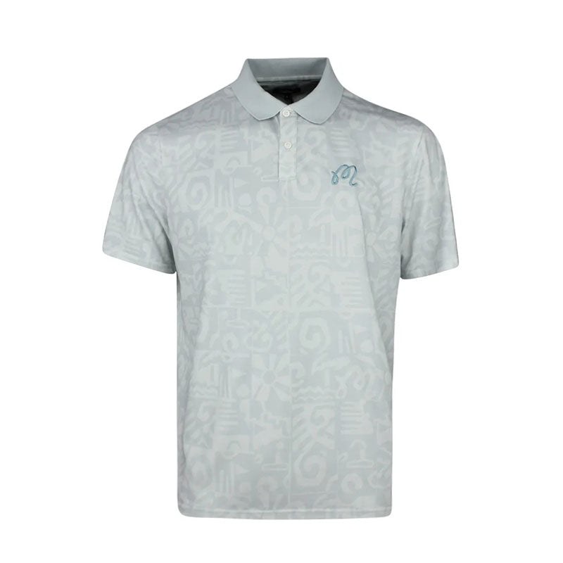 MALBON GOLF Mezzo Performance Men's Pique Polo (White)
