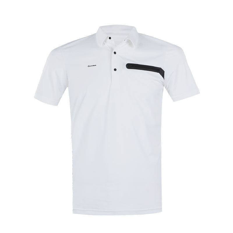 TAYLORMADE Lined Men's Polo (White)