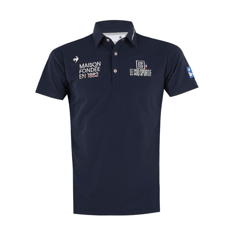 LE COQ SPORTIF GOLF Classic Plain Men's Polo (Navy)