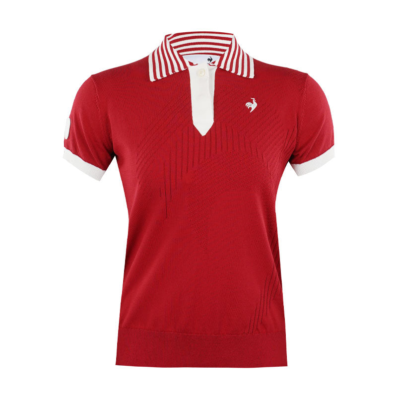 LE COQ SPORTIF GOLF New Basic Knit Women's Polo (Red)