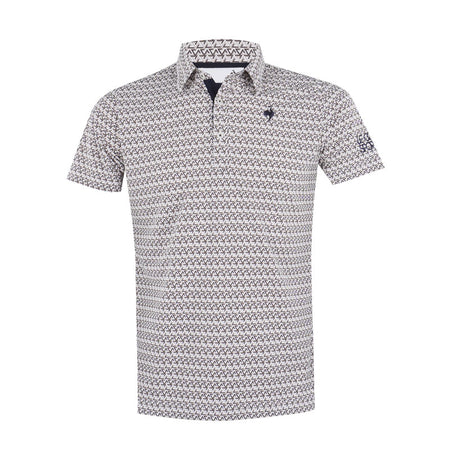 LE COQ SPORTIF GOLF Triangle Petite Men's Polo (Grey)
