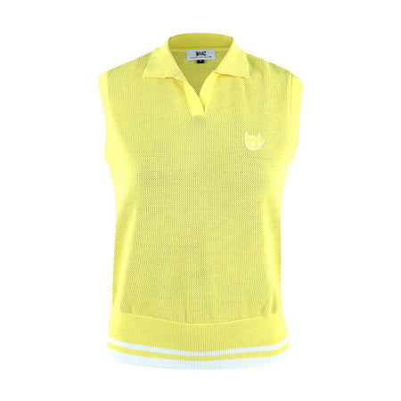 WAAC Women Mesh Polo Knit Vest (Yellow)