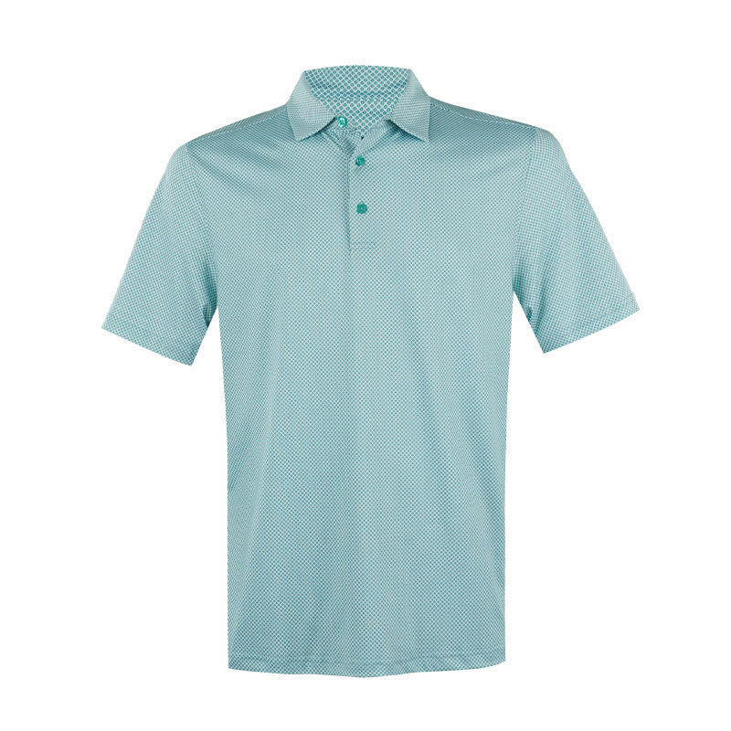 CUTTER & BUCK Geometric Print Men's Polo (Green)