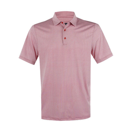 CUTTER & BUCK Geometric Print Men's Polo (Cardinal Red)