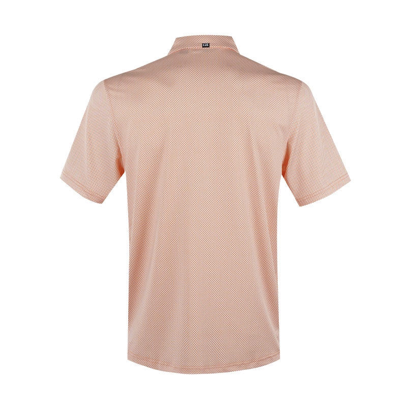 CUTTER & BUCK Geometric Print Men's Polo (Orange)