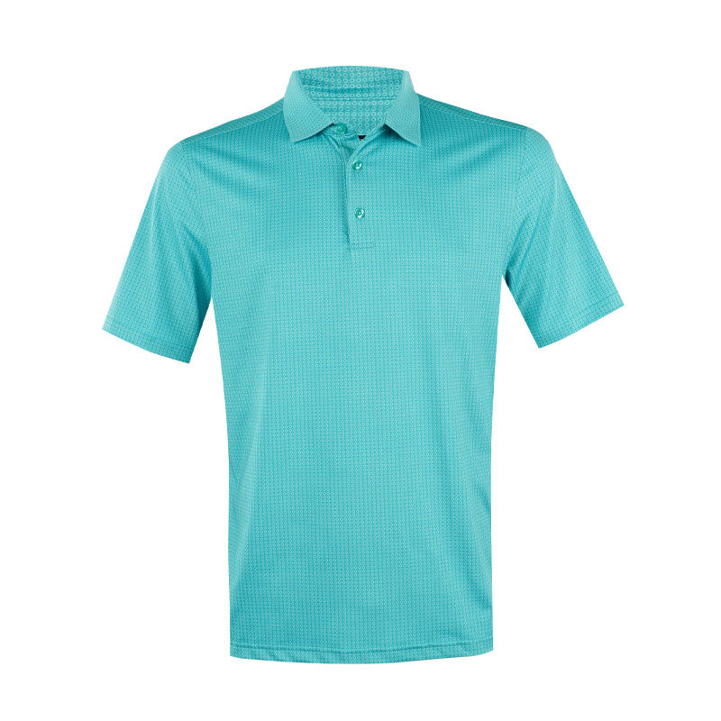 CUTTER & BUCK Round Print Men's Polo (Green)