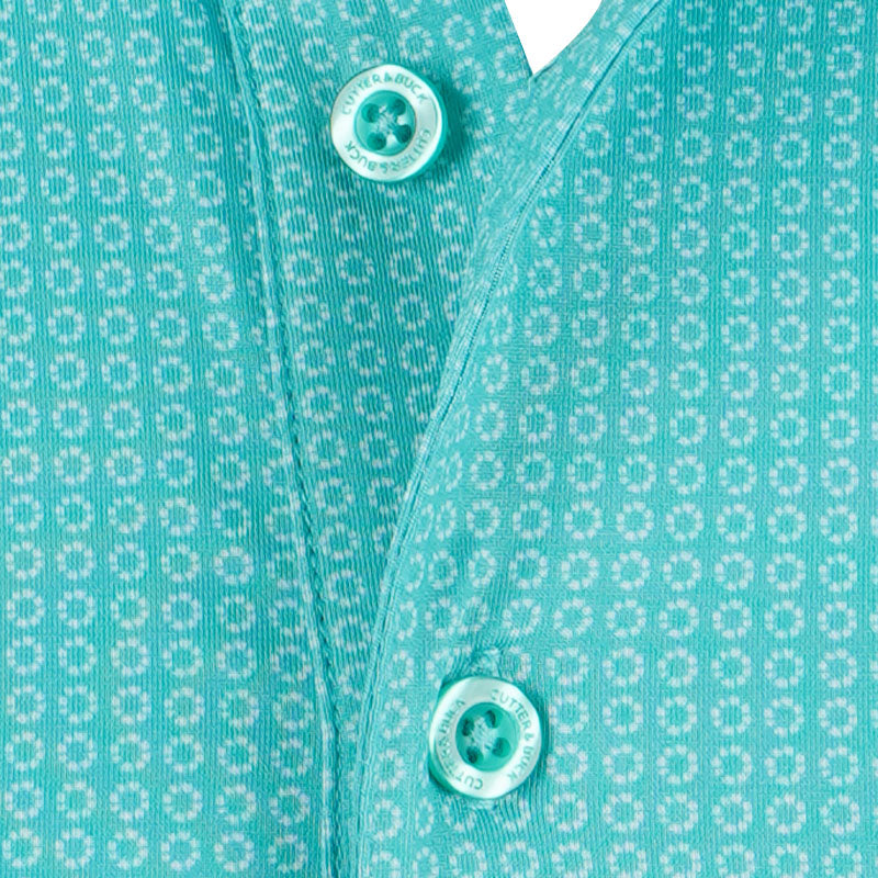 CUTTER & BUCK Round Print Men's Polo (Green)