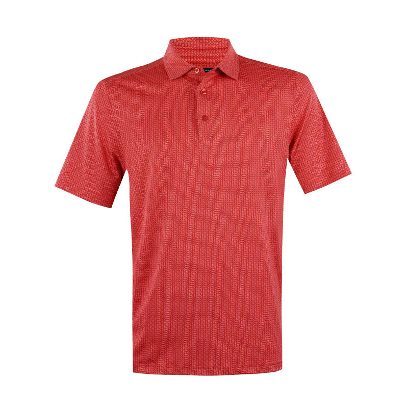 CUTTER & BUCK Round Print Men's Polo (Cardinal Red)