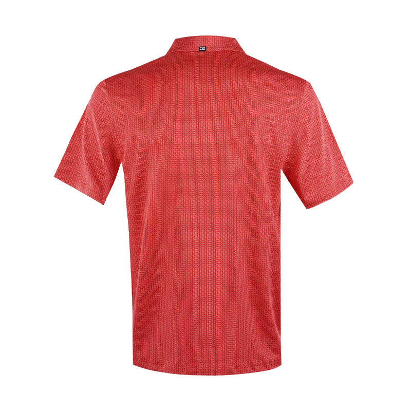 CUTTER & BUCK Round Print Men's Polo (Cardinal Red)