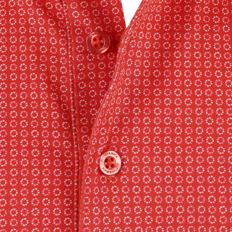 CUTTER & BUCK Round Print Men's Polo (Cardinal Red)