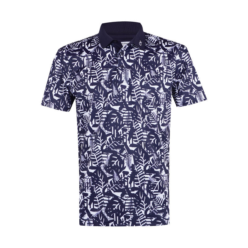CALVIN KLEIN Pacific Coast Print Men's Polo (White/Blue)