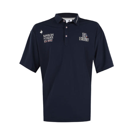 LE COQ SPORTIF GOLF Classic Plain Men's Polo (Navy)