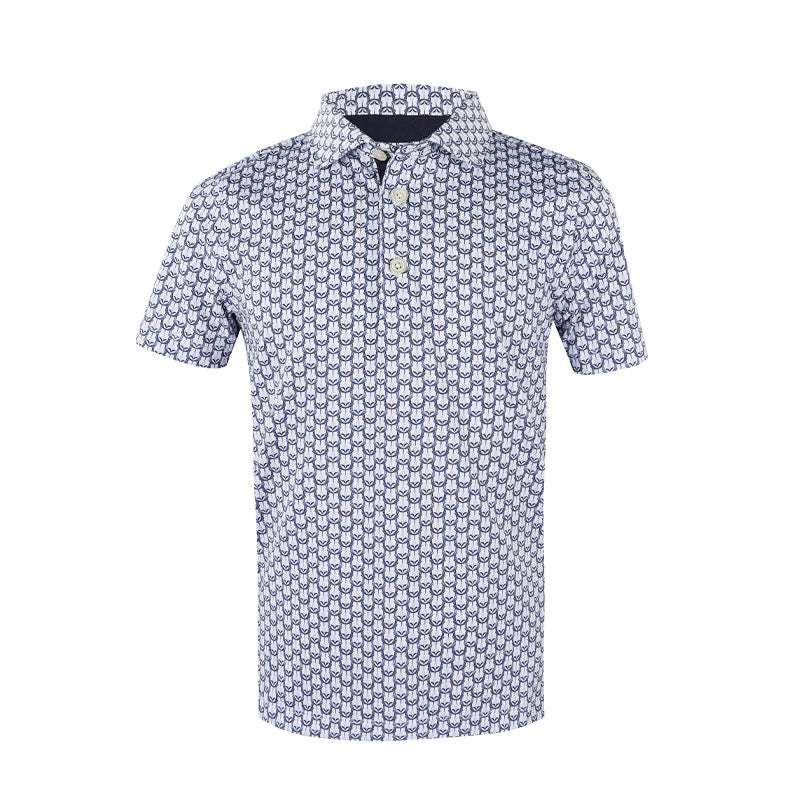 PUMA MATTR Lotus Boy's Polo (White/Navy)