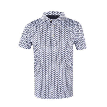 PUMA MATTR Lotus Boy's Polo (White/Navy)