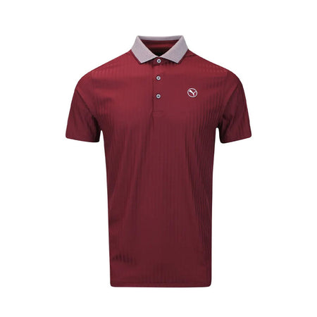 PUMA MATTR Stripe Jacquard Men's Polo (Ruby Shimmer)