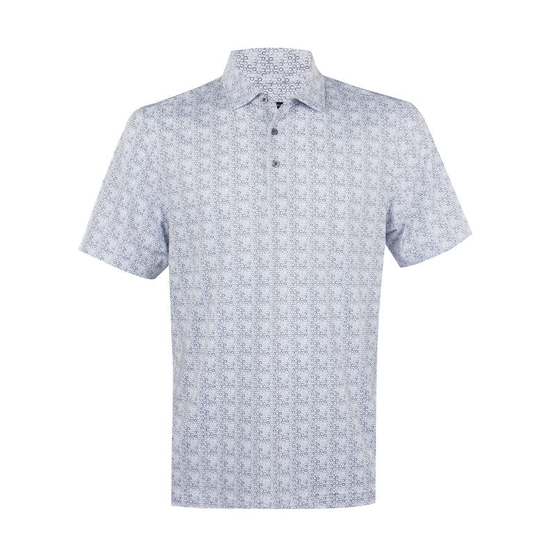 CUTTER & BUCK Poly Circle Print Men's Polo (Grey)