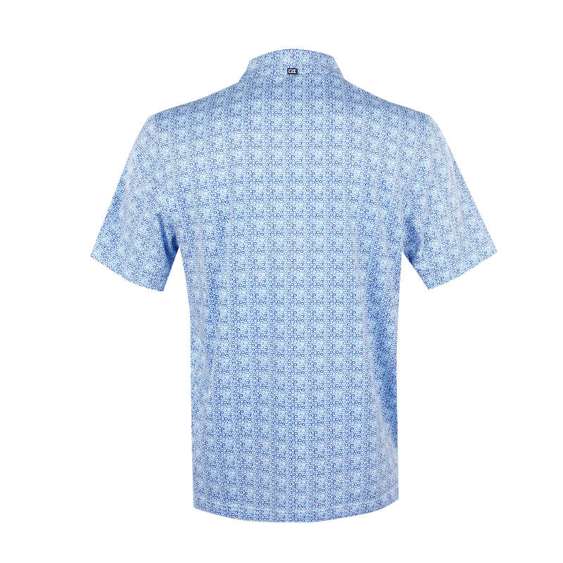 CUTTER & BUCK Poly Circle Print Men's Polo (Navy Blue)