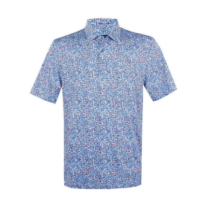 CUTTER & BUCK Poly Squiggle Print Men's Polo (Atlas)
