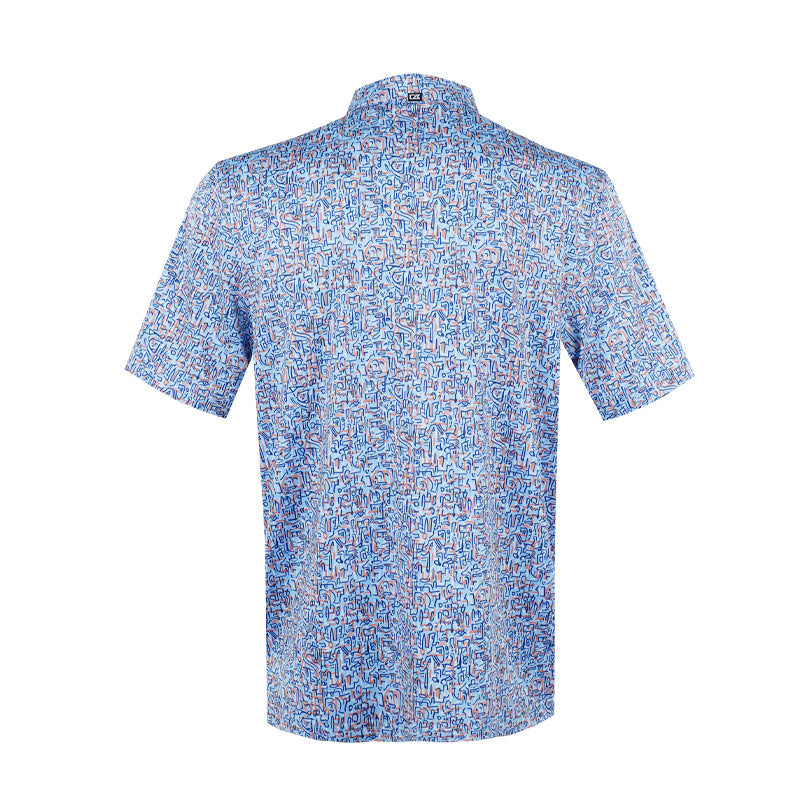 CUTTER & BUCK Poly Squiggle Print Men's Polo (Atlas)